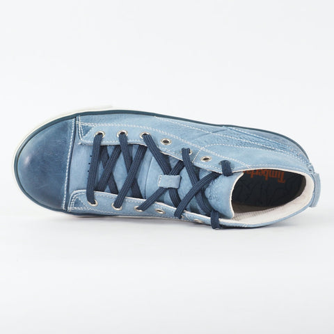 Mens Timberland EK Hookcamp 5265A Light Blue Leather Lace High Top Casual Shoes