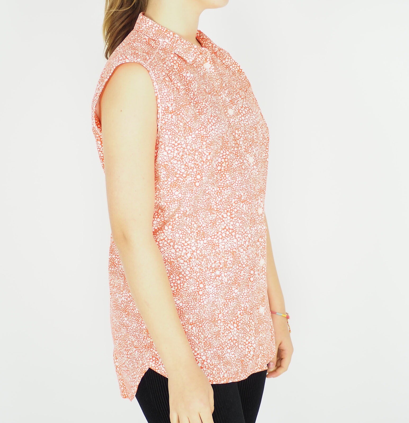 Womens Jack Wolfskin Wahia Print 1402081 Watercress Blossom Sleeveless Shirt