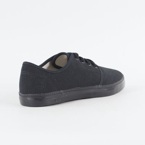 Mens Timberland Newport Bay Oxford A14XC Black Canvas Lace Up Low Casual Shoes