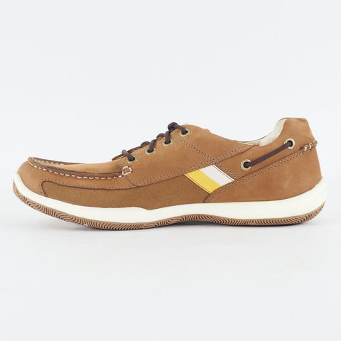 Mens Timberland EK Sport 45539 Caramel Brown Leather Lace Up Casual Boat Shoes
