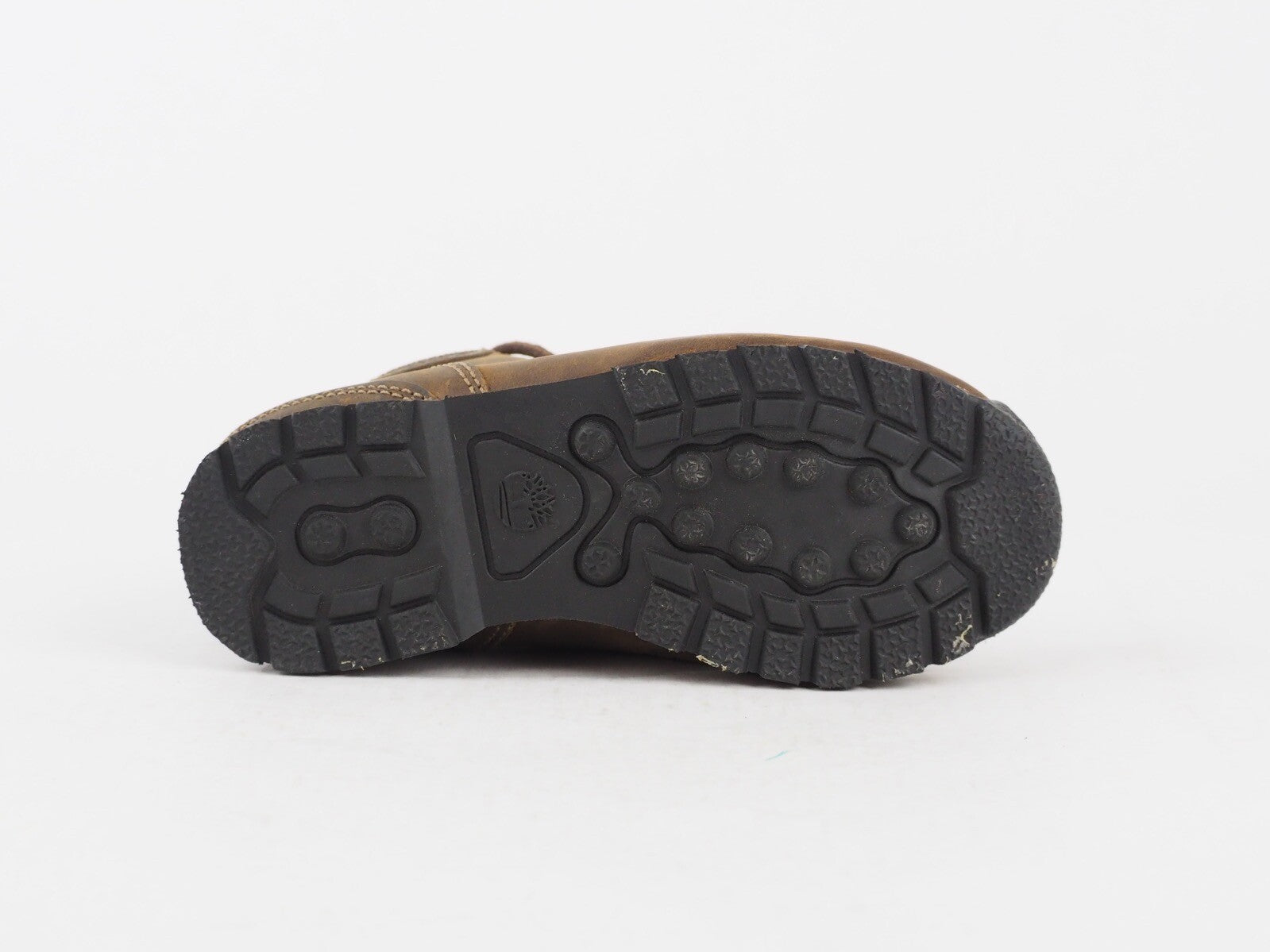 Boys Timberland 43838 Brown Leather Lace Up Walking Shoes Kids Hiking Boots