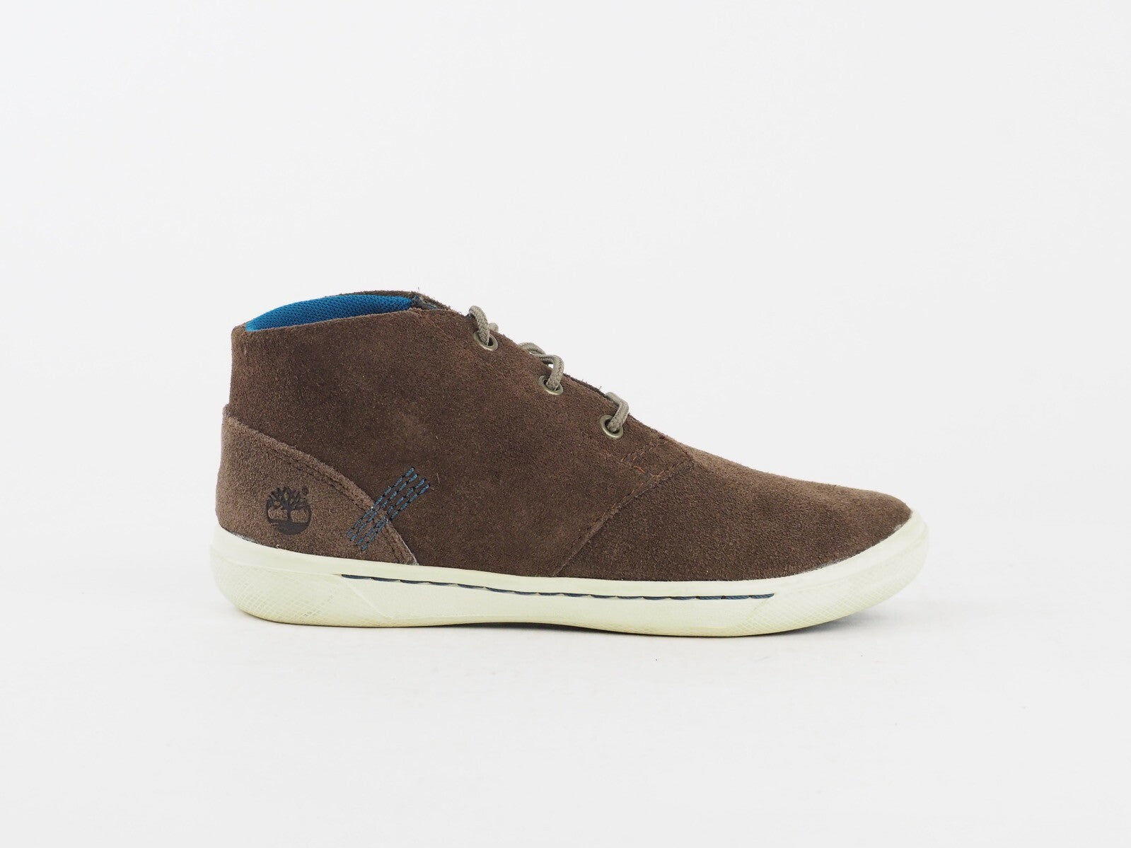 Boys Timberland A121C Dark Brown Leather Casual Shoes Lace Up Chukka Boots