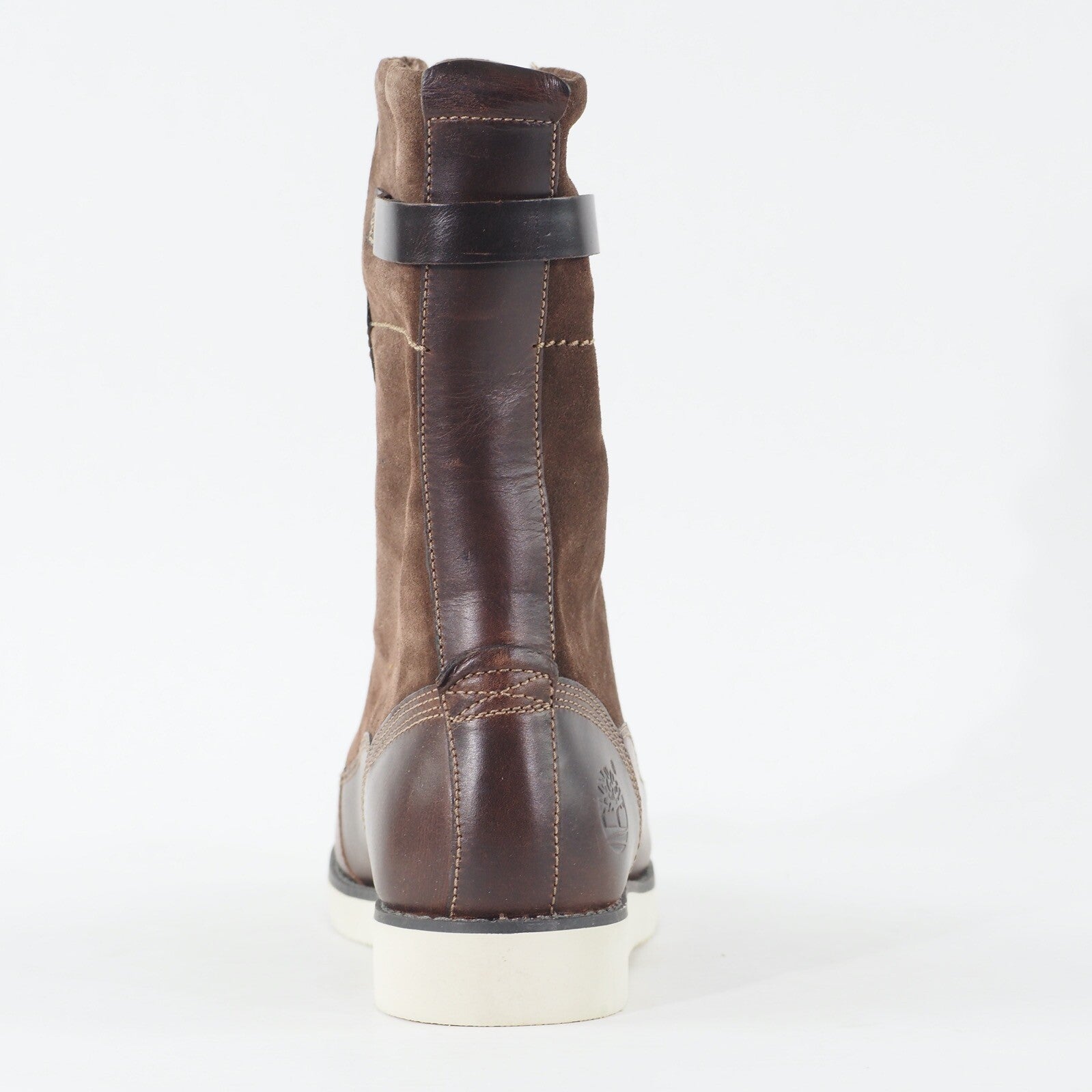 Womens Timberland Brattle Tall 18655 Dark Brown Leather Lace Up Mid Casual Boots