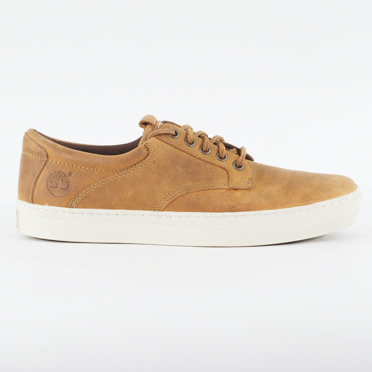 Mens Timberland Leather Oxford A12CY Wheat Brown Leather Lace Up Casual Shoes