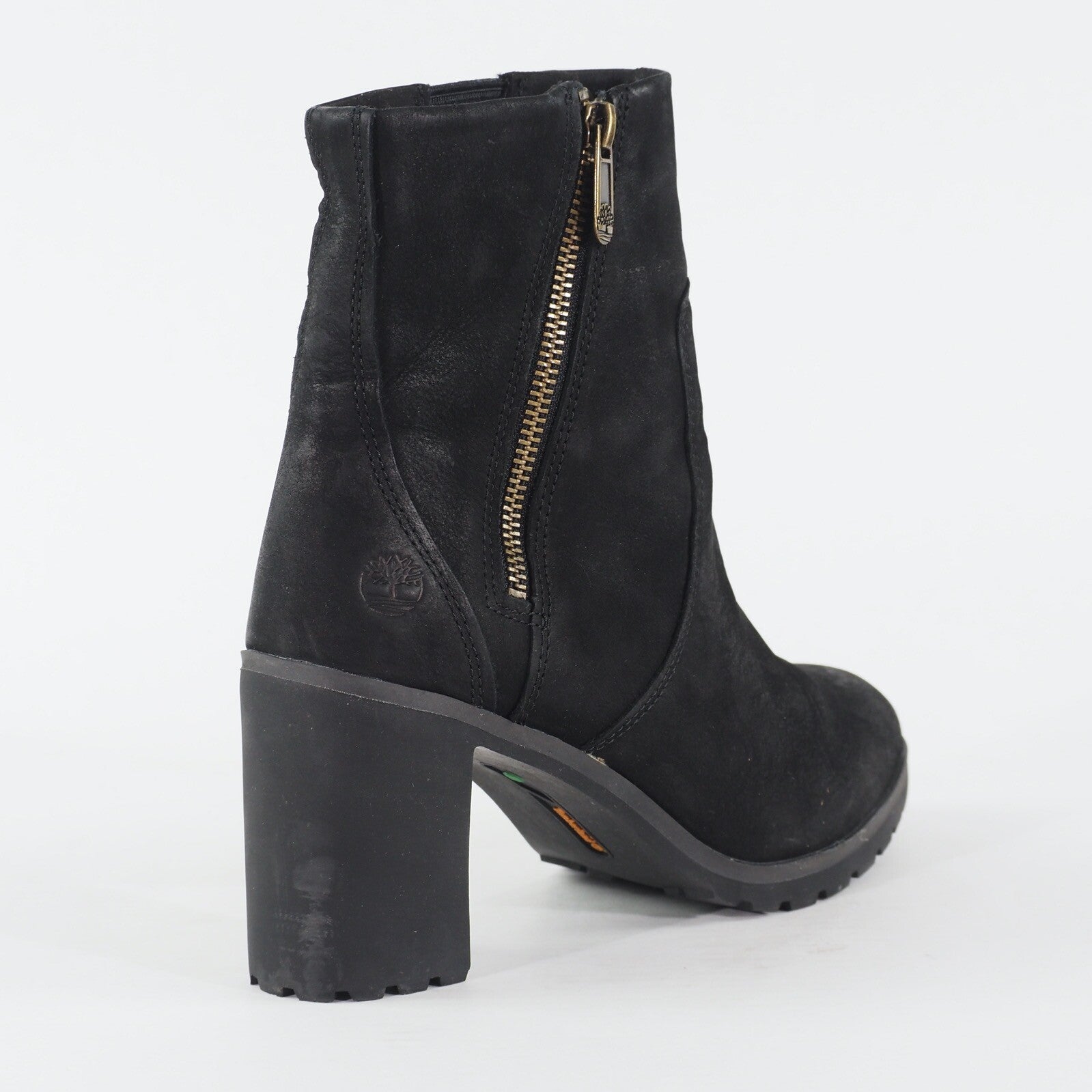 Womens Timberland Allington A22BA Black Leather Side Zip Up Casual Ankle Boots