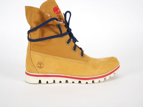 Womens Timberland Earhkeepers 8068B Wheat Leather Roll Top Lace Up Chukka Boots