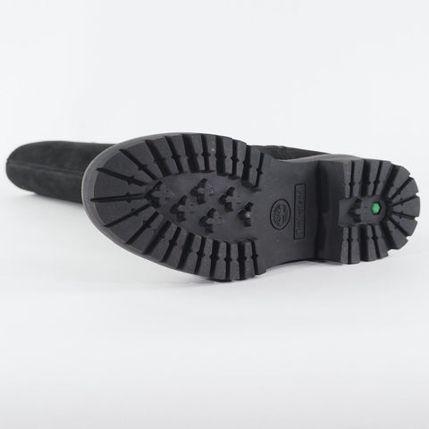 Womens Timberland Courmayeur Valley High A23YF Black Nubuck Leather Zip Up Boots