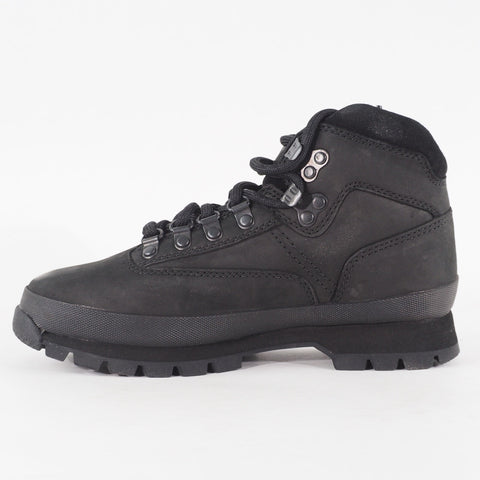 Womens Timberland Euro Hiker A17YH Black Leather Lace Up Walking Boots