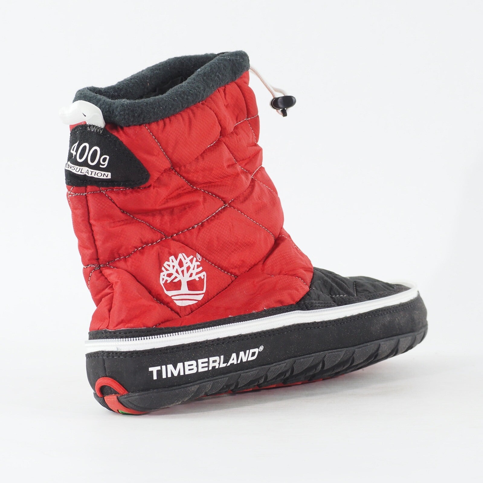 Mens Timberland Radler Mid Camp 2034R Red / Black Fabric Pull On Fold Away Boots