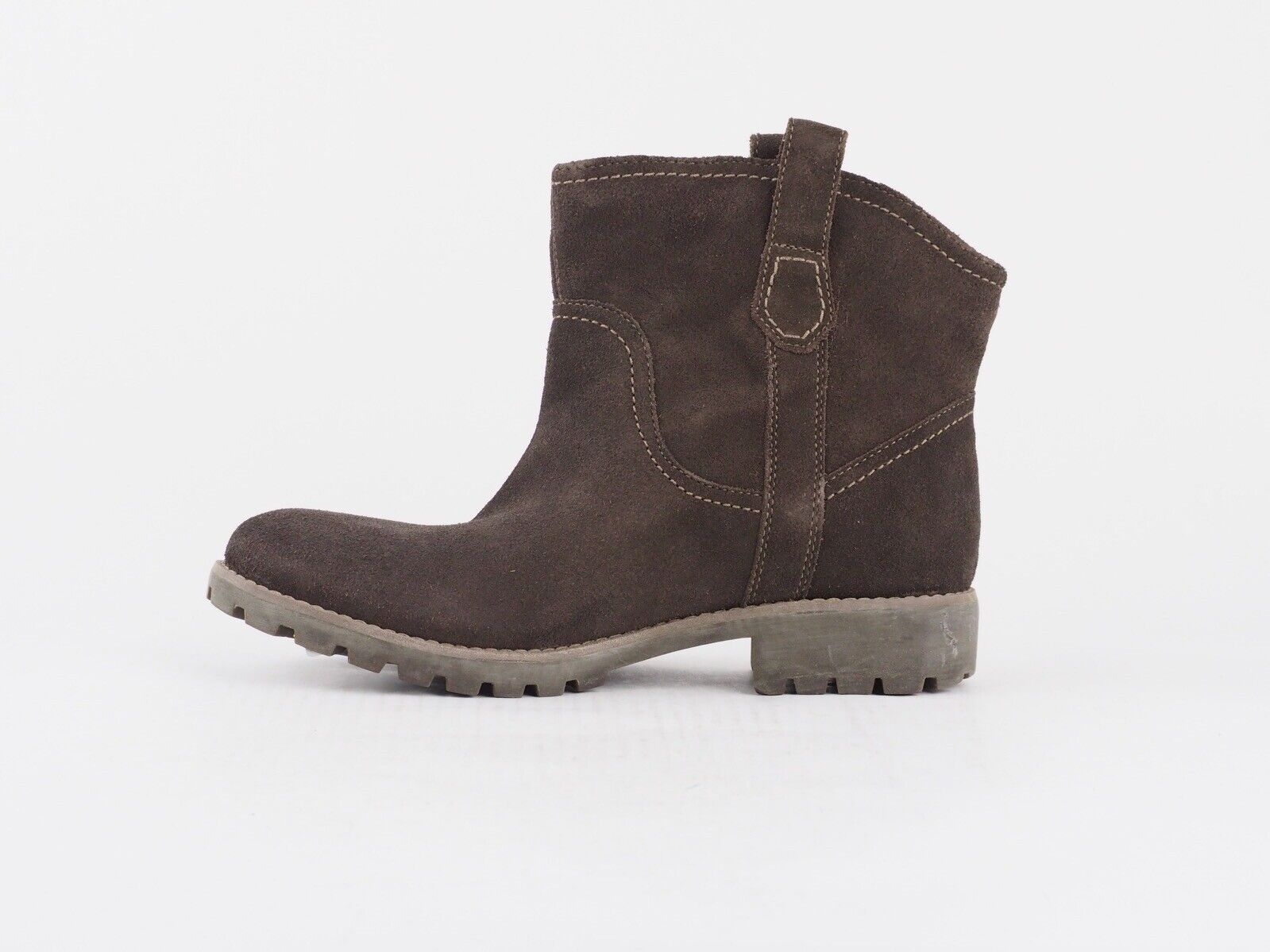 Womens Timberland Earthkeepers 3267R Dark Brown Leather Casual Pull On Boots