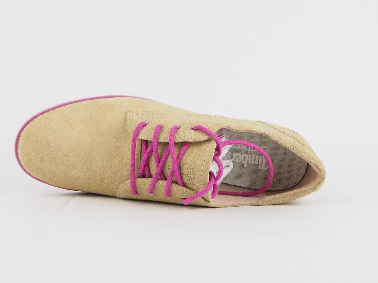 Womens Timberland Earthkeepers Millway 8817A Beige Leather Lace Up Oxford Shoes