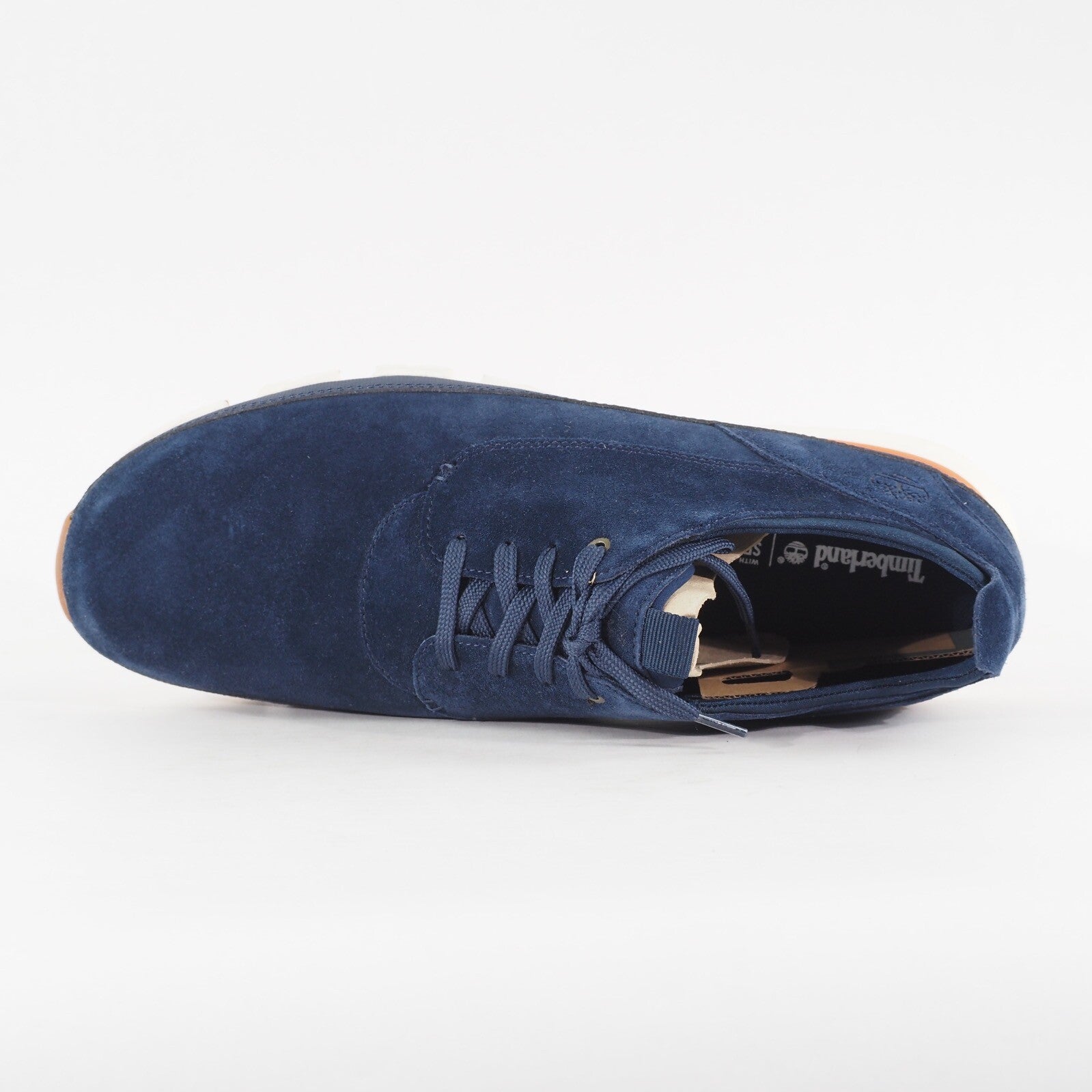 Mens Timberland Wharf District A1656 Navy Blue Leathe Lace Up Smart Casual Shoes