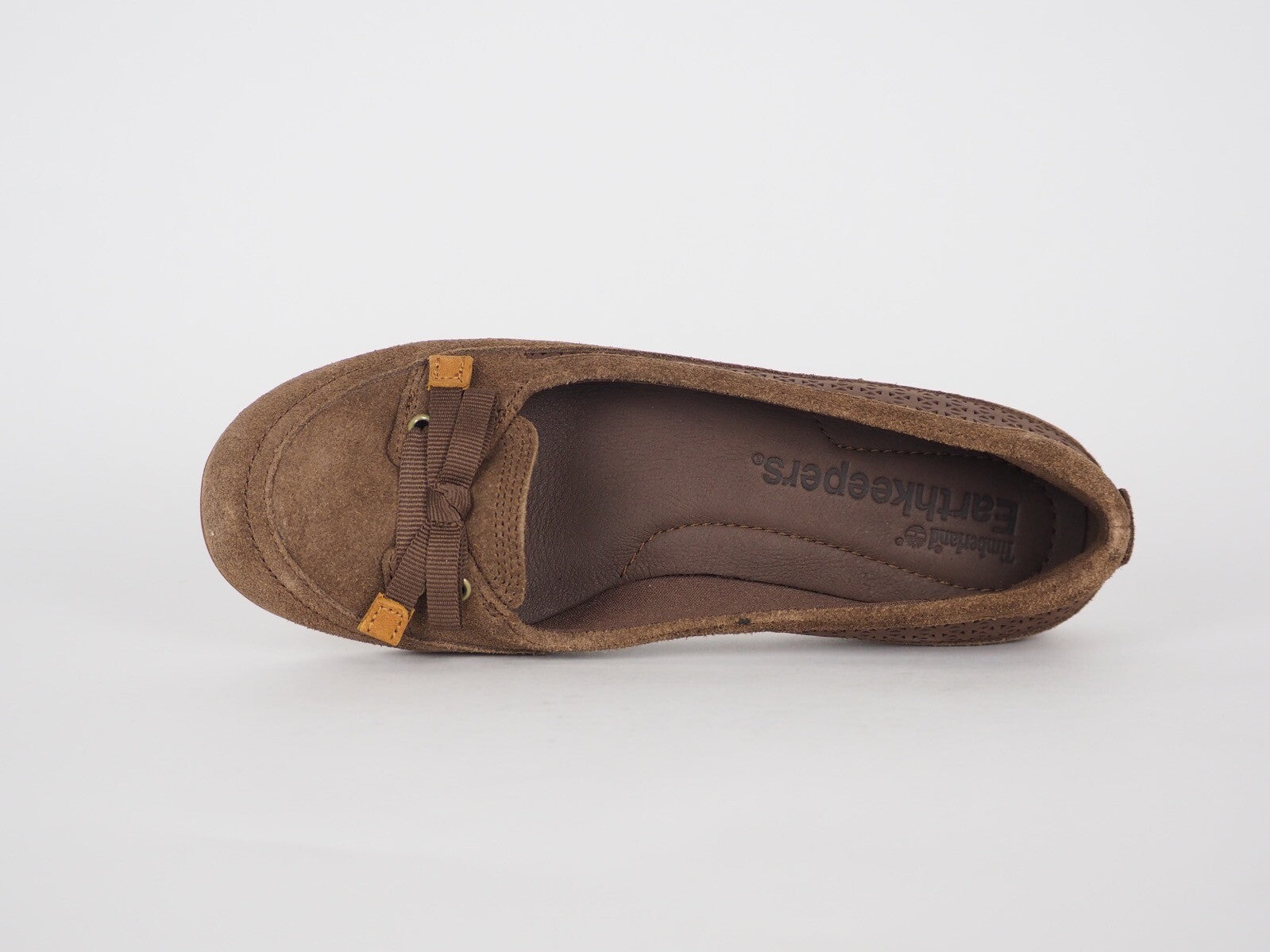 Womens Timberland Falmouth 8021R Brown Suede Slip On Ballerina Shoes