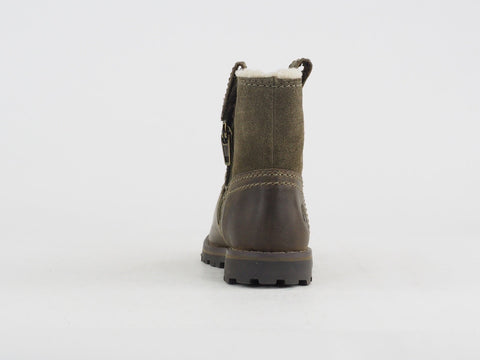 Toddlers Timberland Chestnut Ridge A1BSC Dark Brown Leather Warm Winter Boots