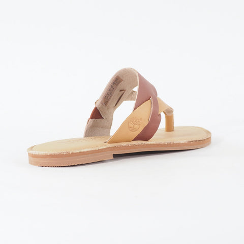 Womens Timberland Ek Sheafe Thong 8725A Brown Leather Slip On Casual Sandals
