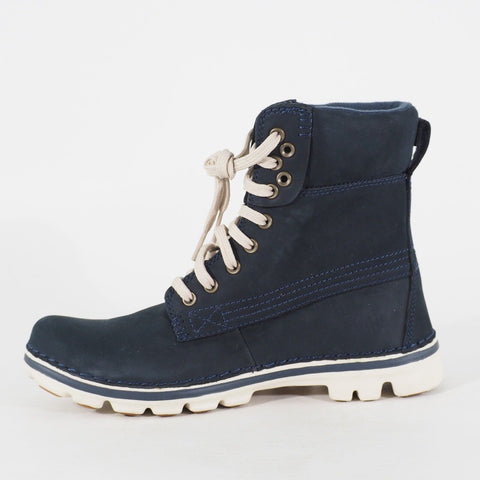 Womens Timberland 6 Inch Brookton A14D3 Navy Leather Lace Casual Walking Boots