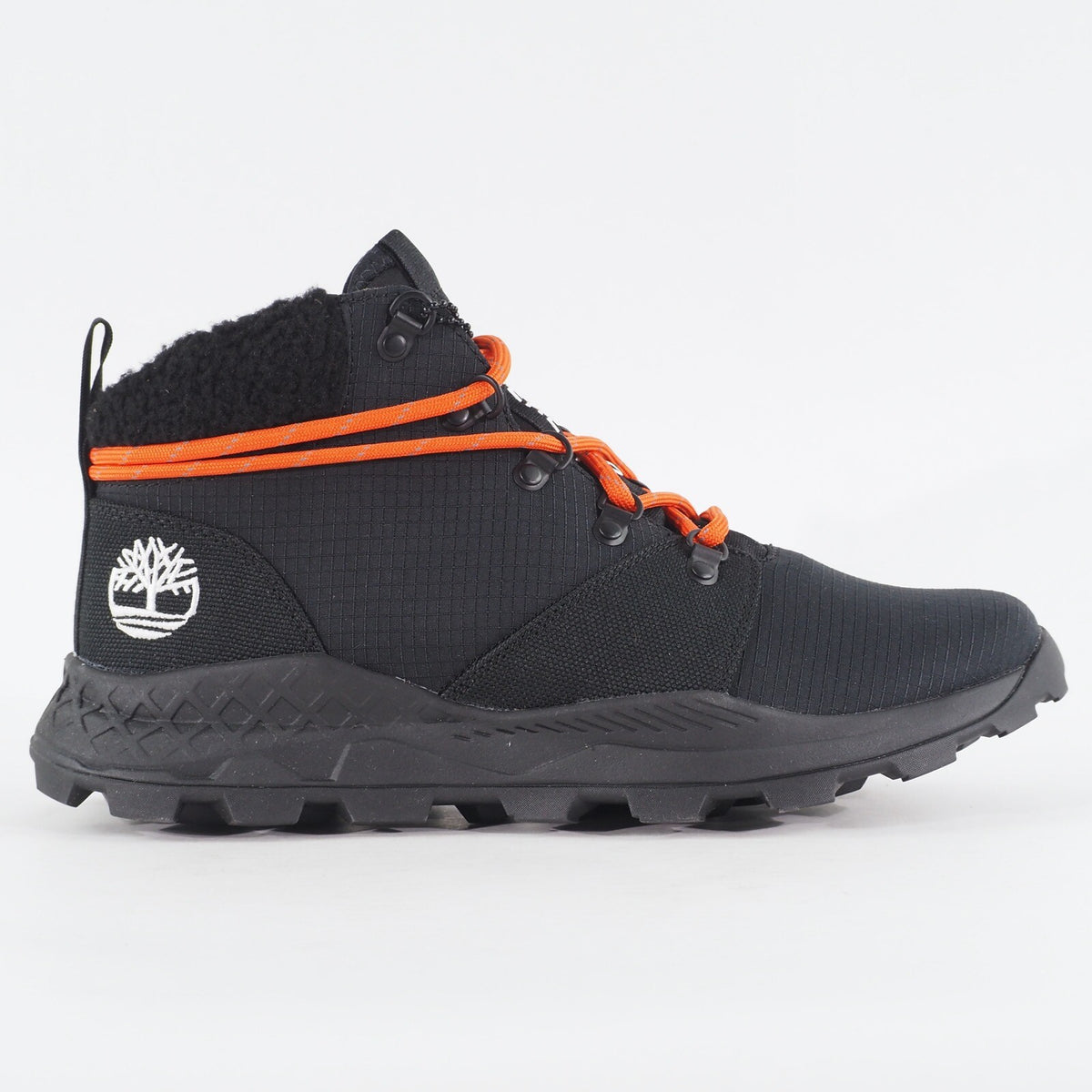 Mens Timberland Premium Brooklyn Mid A283A Black Canvas Lace Up Casual Boots