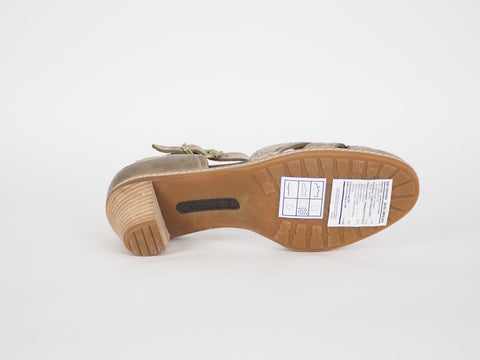 Womens Timberland EK Mntcl Closed Toe 3455R Olive Leather Heels Casual Shoes