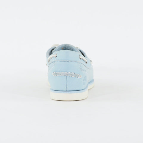Womens Timberland EK Amherst 2 Eye 8339B Light Blue Leather Casual Boat Shoes