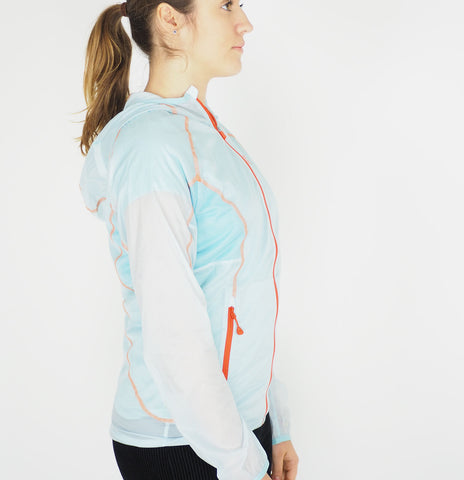 Womens Jack Wolfskin Namib 5006121 Semitransparent Blue Zip Up Asian Fit Jacket