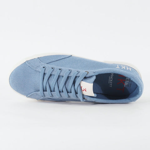 Mens Hackett London HMS20824 551 Medium Blue Canvas Lace Up Low Top Casual Shoes