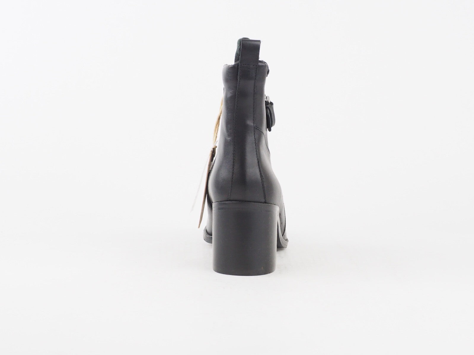 Womens Pepe Jeans Copper Low PLS50077 Black Elegant Leather Zip Up Boots