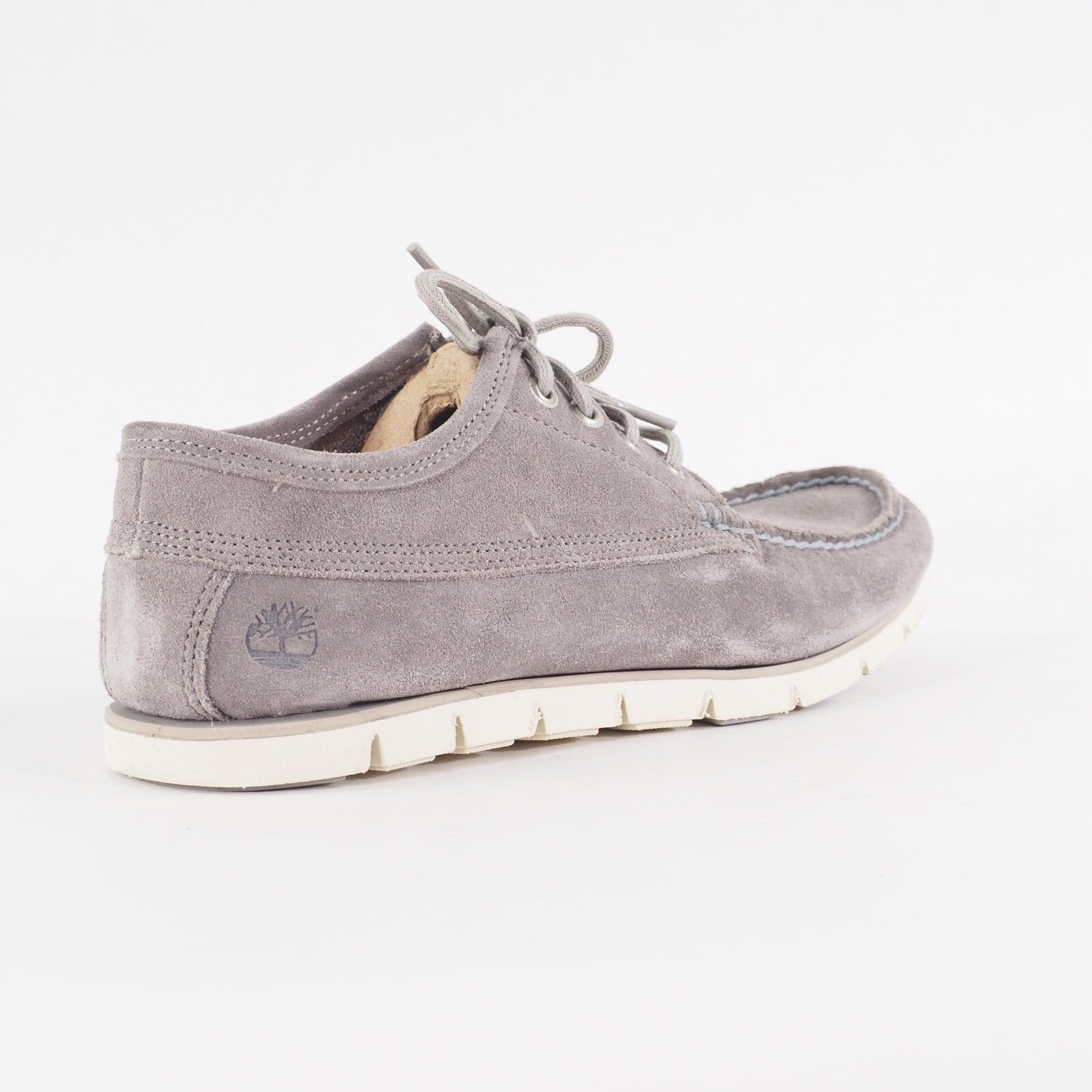 Mens Timberland Tidelands A1H9S Medium Grey Suede Lace Up Casual Boat Shoes