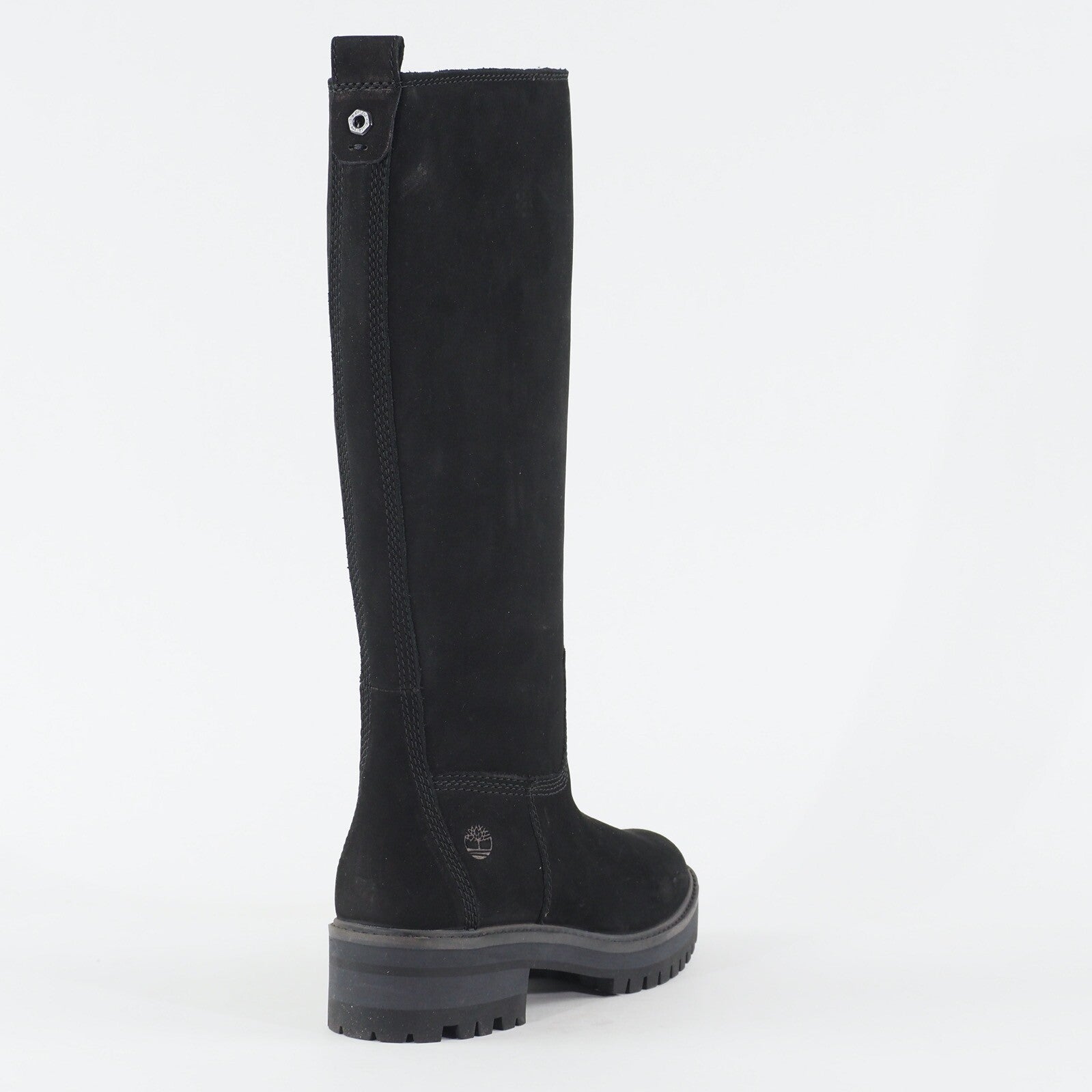 Womens Timberland Courmayeur Valley High A23YF Black Nubuck Leather Zip Up Boots