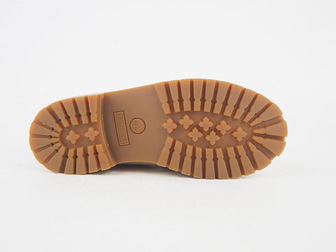 Kids Boys Timberland 6 Inch  Leather Beige Lace Chukka Winter Waterproof Boots