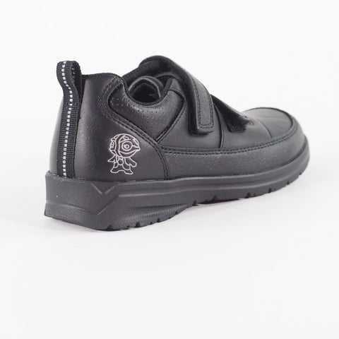 Boys Clarks Reflectace 13297 E Black Double Strap School Walking Kids Shoes