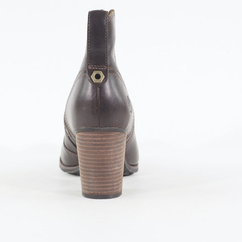 Womens Timberland Trenton 8543A Zip Side Ankle Brown Boots 