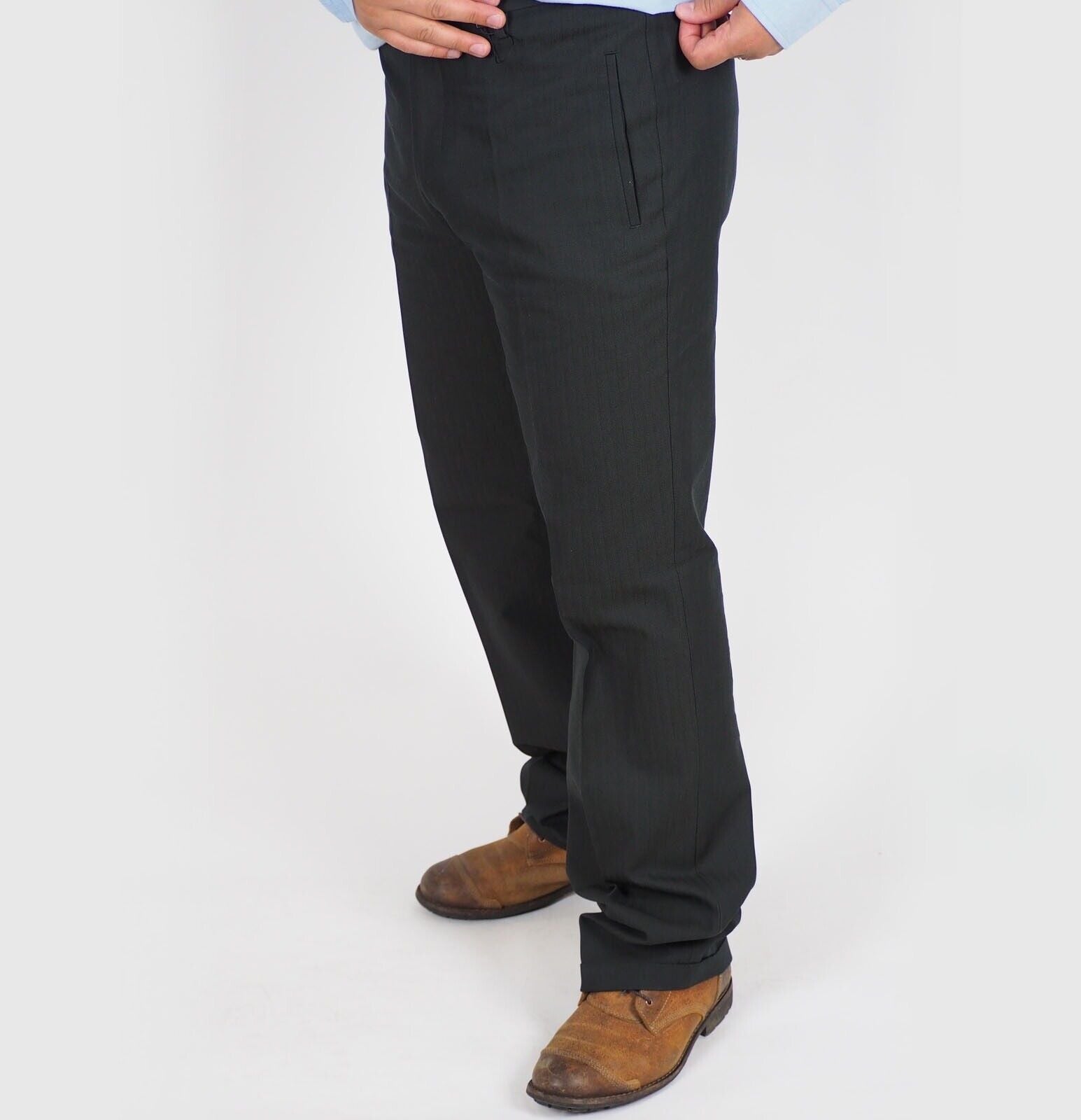 Mens The Original Ben Sherman MB5311L Elegant Dress Straight Leg Black Trousers