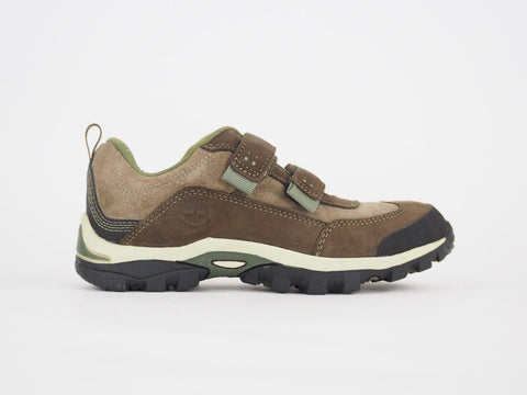 Boys Timberland Hypertrail 51760 Brown Leather Kids Hikers 2 Strap Walking Shoes
