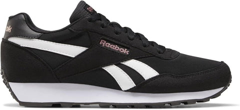 Womens Reebok Rewind Run FX2957 Black White Walking Sports Light Lace Trainers