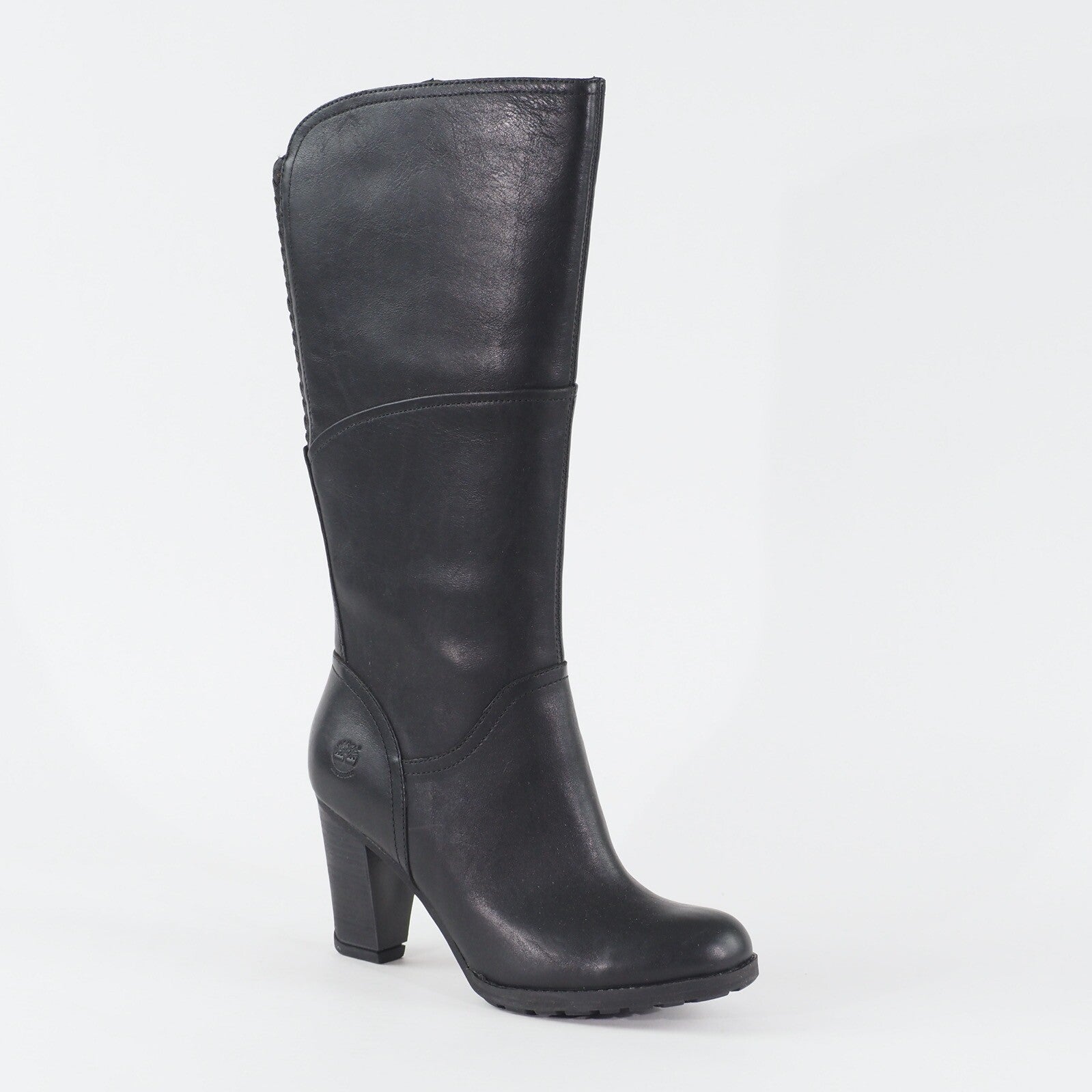 Womens Timberland Stratham 8610A Black Leather Zip Side Formal Tall Boots
