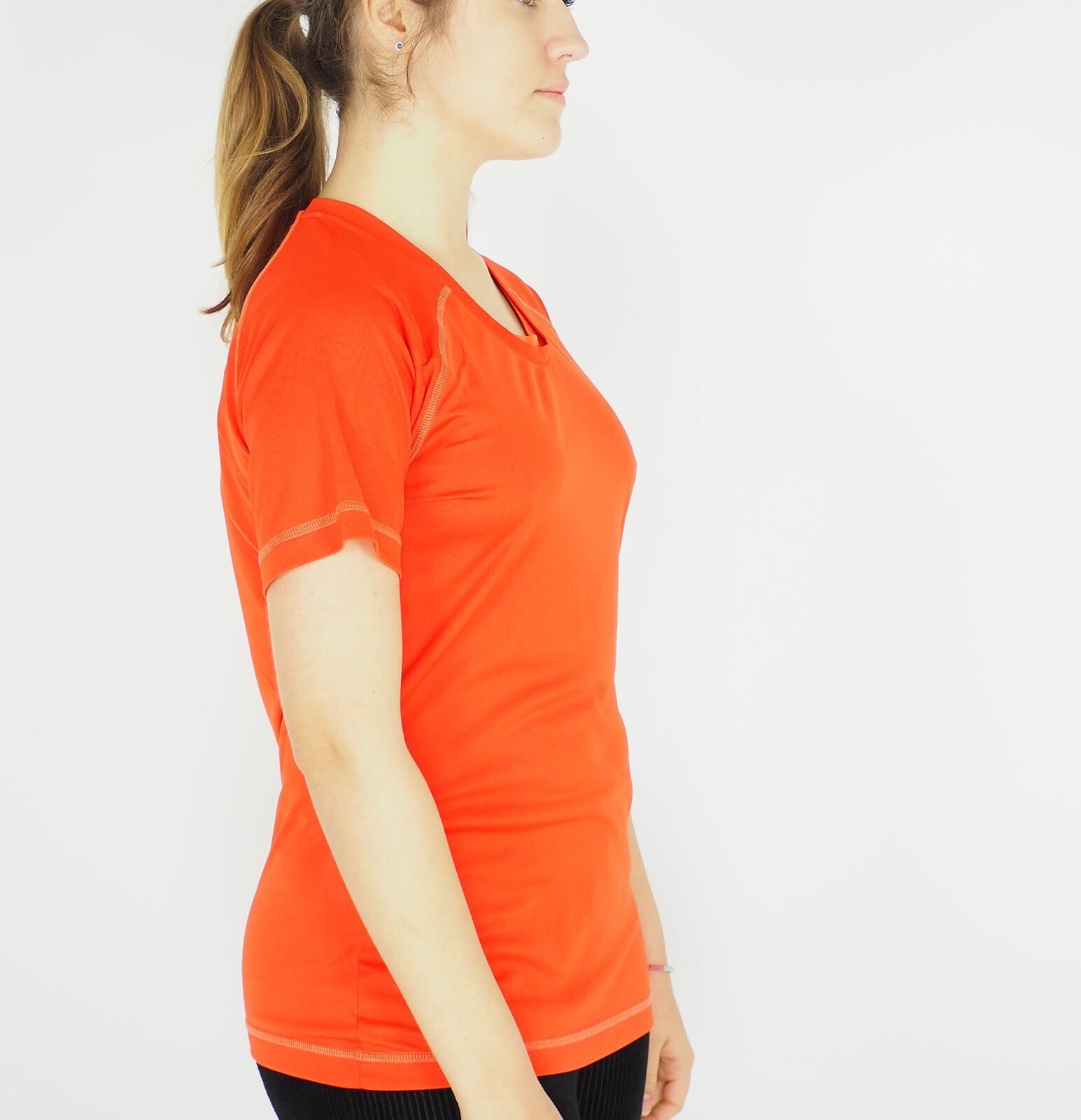 Womens Jack Wolfskin Rock Chill 1804501 Dark Coral Shortsleeve Hiking Shirt 