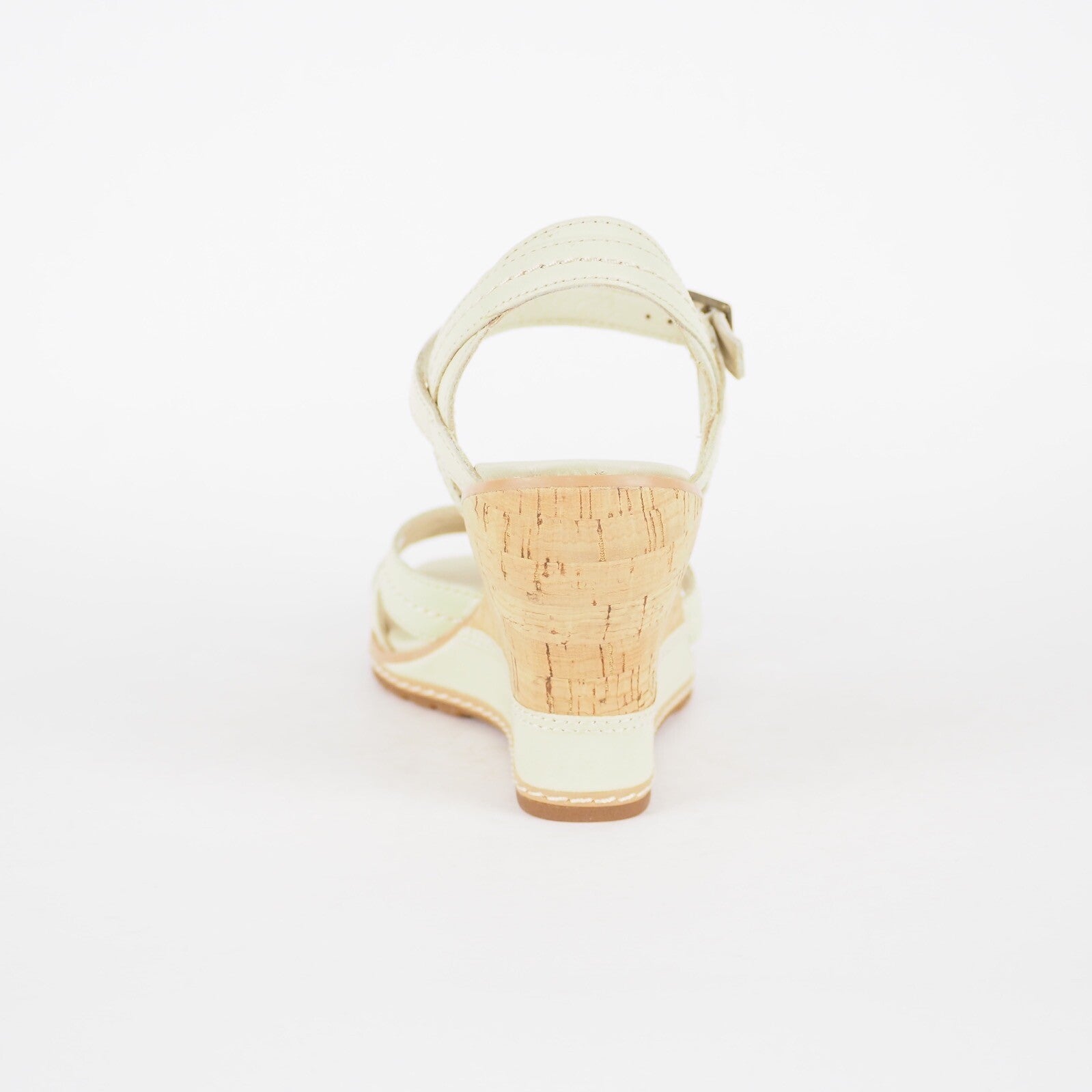 Womens Timberland Maeslin 8045R Beige Leather Summer Shoes Wedge Strappy Sandals