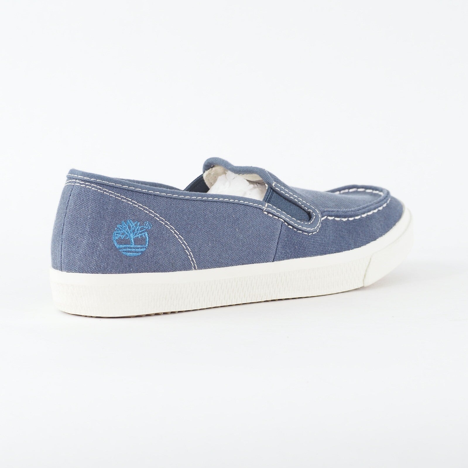 Mens Timberland Earthkeepers 9325B Navy Blue Canvas Slip On Casual Loafer Shoes