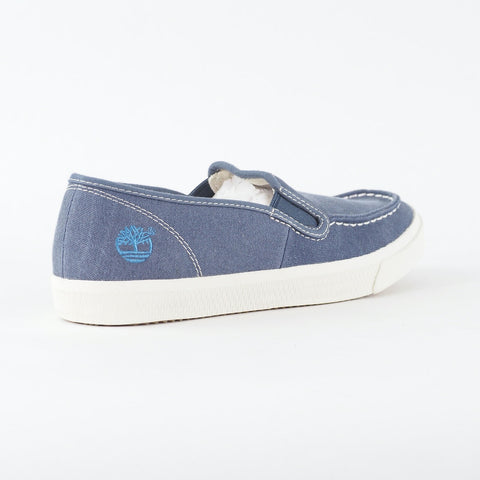 Mens Timberland Earthkeepers 9325B Navy Blue Canvas Slip On Casual Loafer Shoes