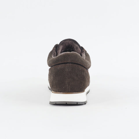 Mens Hackett Fox Run Sole 898DK Dark Brown Lace Up Casual Walking Fabric Shoes