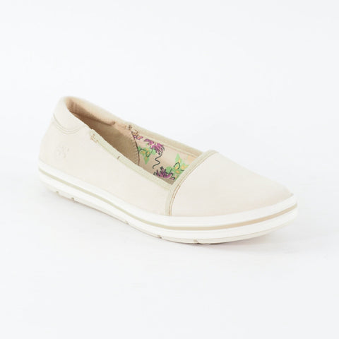 Womens Timberland EK Casco Bay 8312B Off White Leather Slip On Casual Shoes