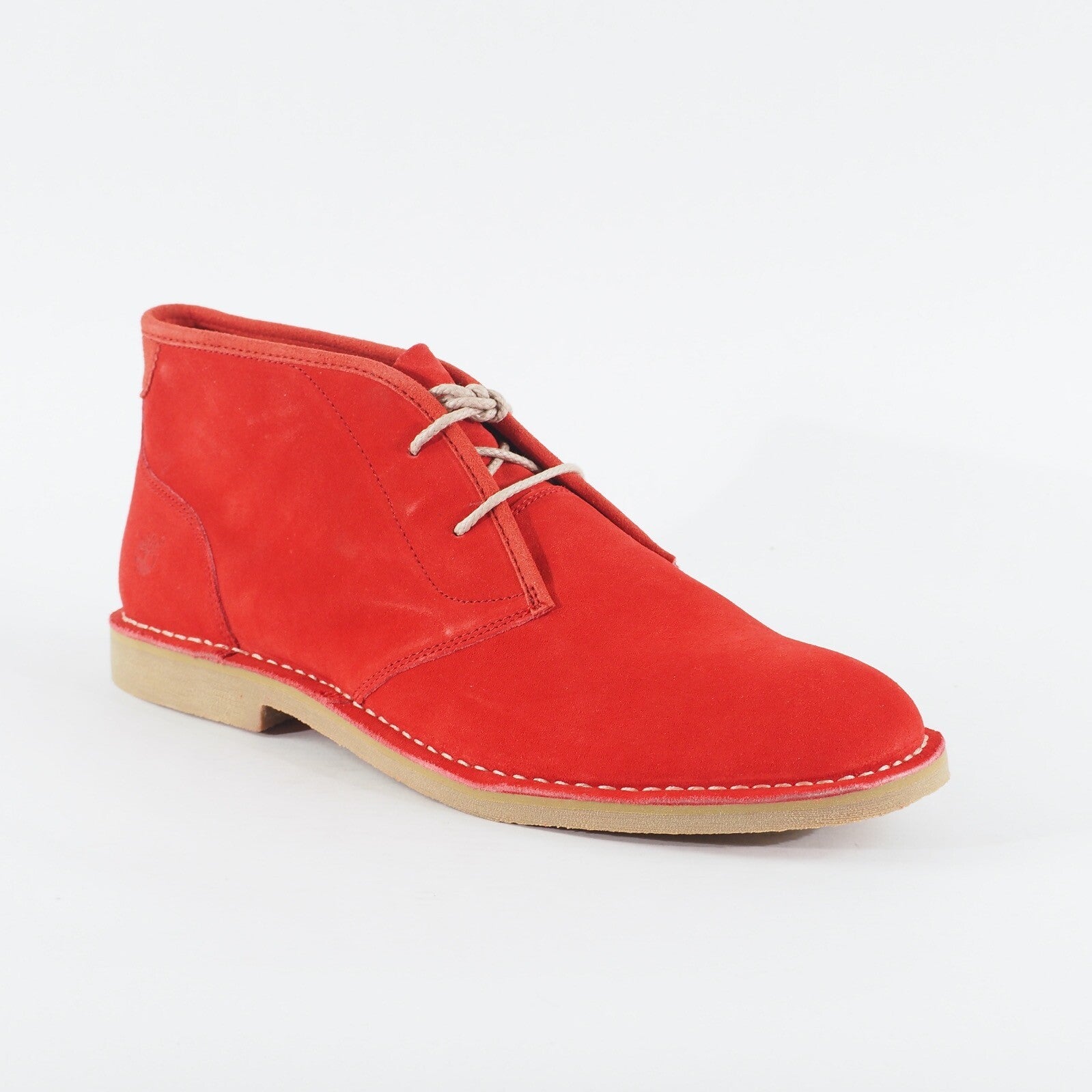 Mens Timberland EK Brasstown Chukka 9069B Red Leather Lace Up Casual Boots