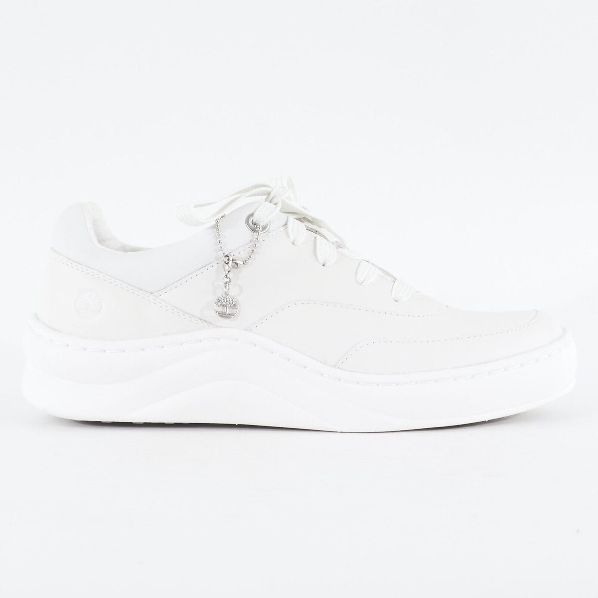 Womens Timberland Ruby Ann A2124 White Leather Lace Up Casual Sneakers