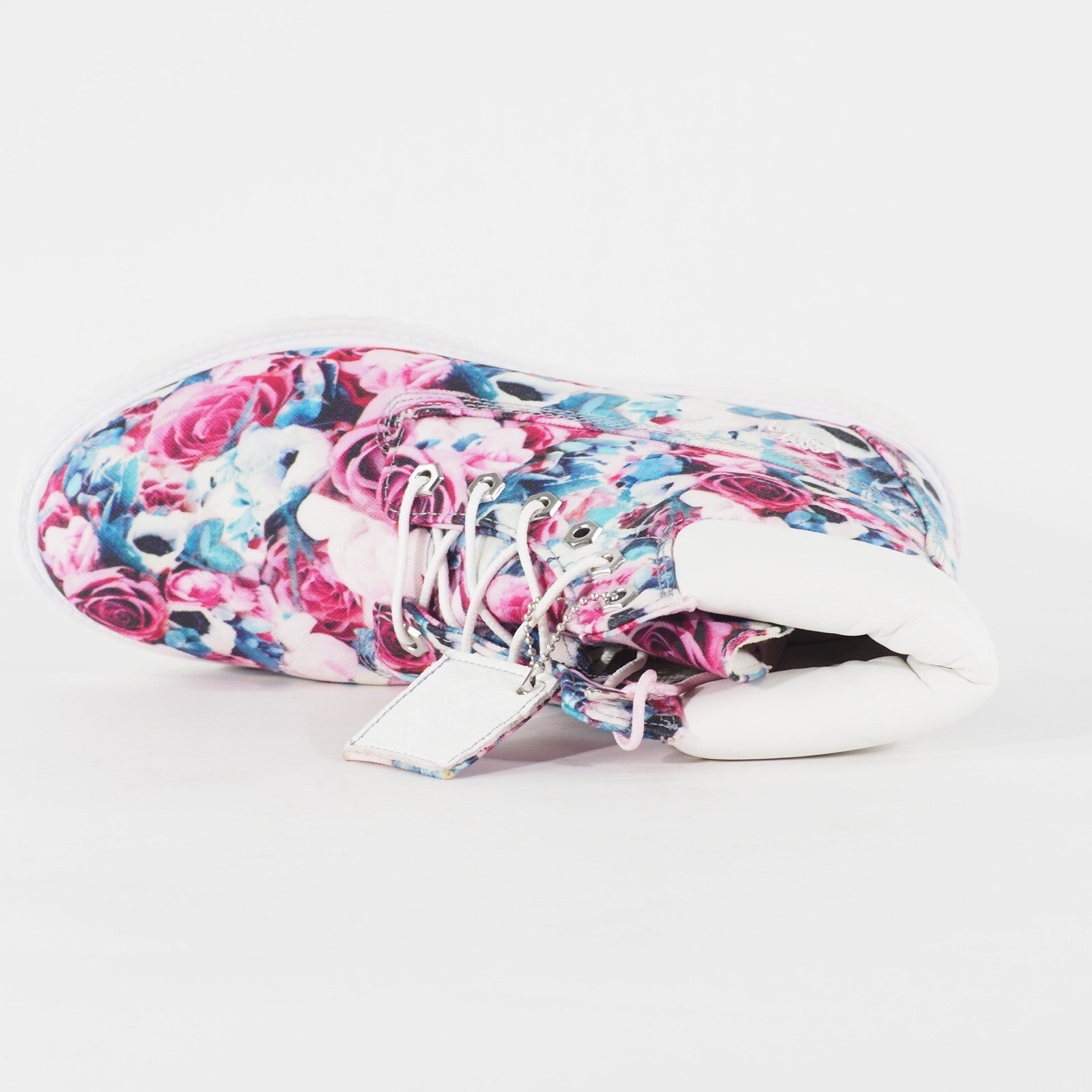 Womens Timberland 6 Inch Flower Print A1846 Fabric Lace Up Casual Walking Boots