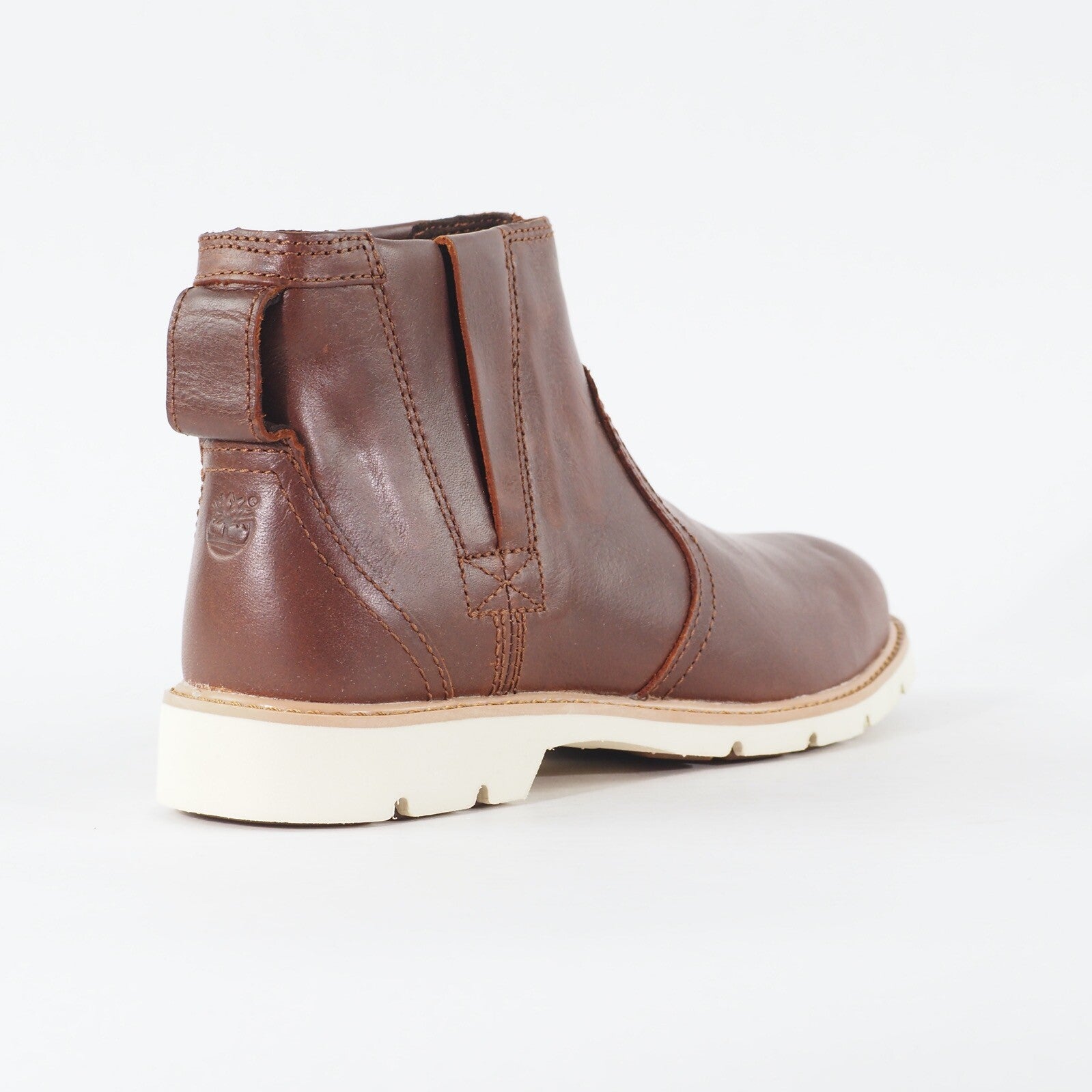 Womens Timberland Bramhall A11KN Tan Leather Slip On Casual Chelsea Boots