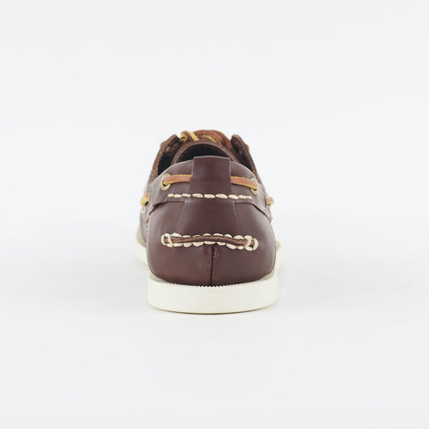 Mens Timberland Heritage 2-Eye 6501R Brown Leather Lace Up Casual Boat Shoes