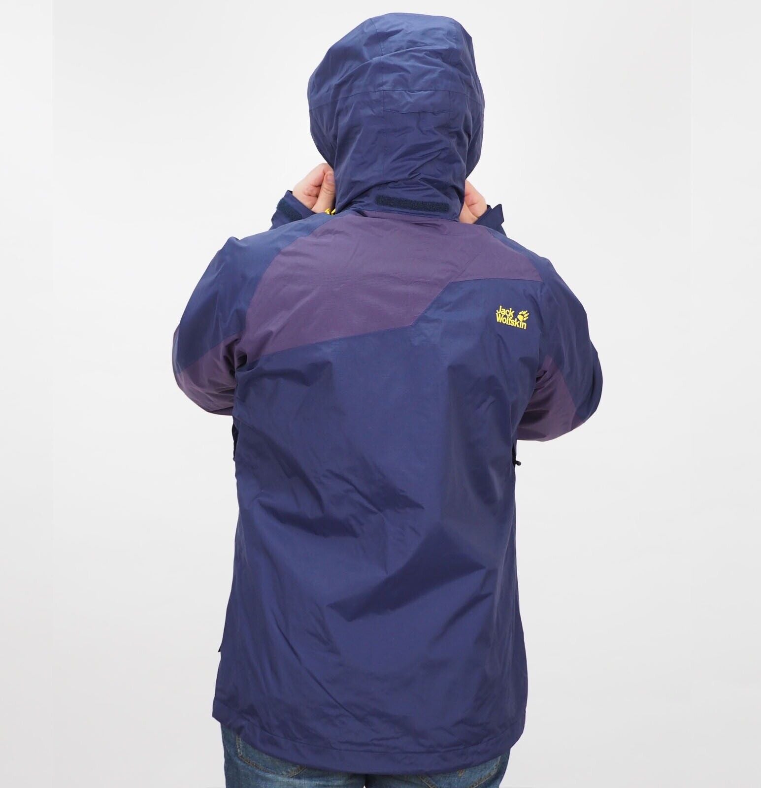 Mens Jack Wolfskin Uni 5006531 Evening Blue Breathable Warm Hooded Hiking Jacket