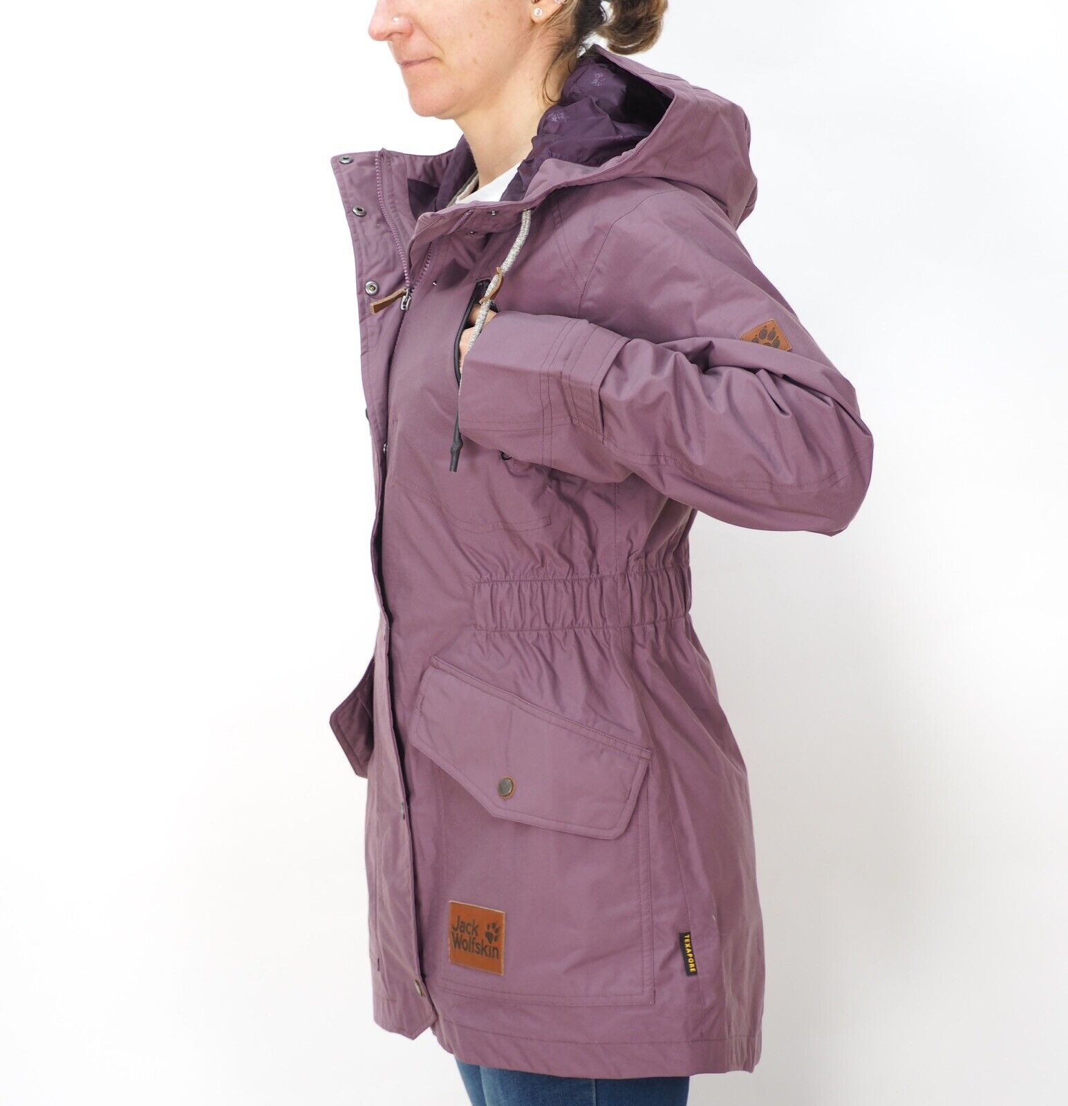 Womens Jack Wolfskin Bunda Texapore 1106091 Mulberry Casual Waterproof Coat