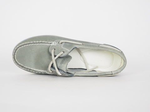 Womens Timberland EK Classic 2 Eye 3944R Blue Leather Boat Shoes UK 4