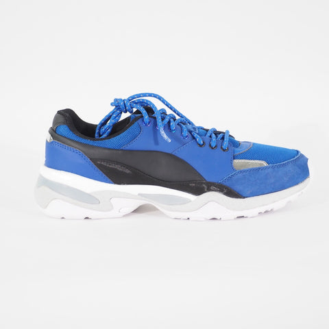 Adults Puma MCQ Tech Runner Low 359499 01 Blue Cotton Lace Casual Walking Shoes 